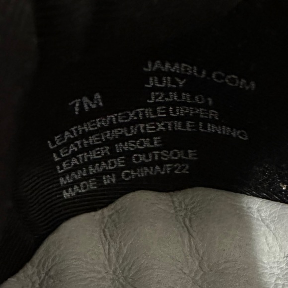 Jambu July Sneakers Women's 7 Black Leather Slip On Comfort‎ Side Zipper Cut Out - Picture 8 of 8